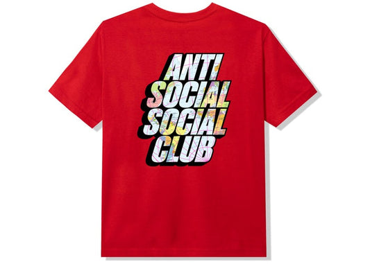 Anti Social Social Club Drop A Pin Tee Red