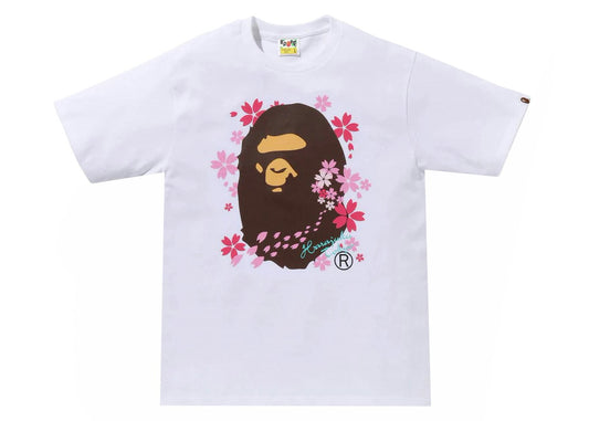 BAPE Sakura Ape Head Tee (SS24)White